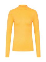 Geltonos moteriški marškinėliai ilgomis rankovėmis