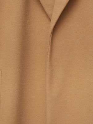 Фетровое пальто Pull&bear коричневое