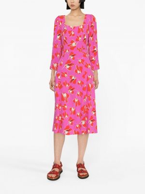 Kleid mit print Dvf Diane Von Furstenberg pink