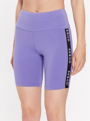 Skinny fit sportiniai šortai Guess violetinė