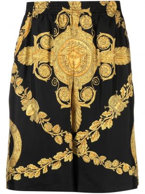 Hodvábne šortky s potlačou Versace