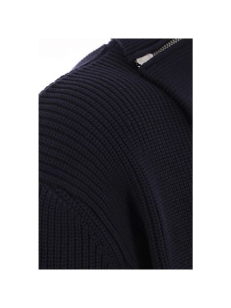 Cárdigan de lana con cremallera de tela jersey Bottega Veneta azul