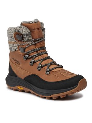Čizme za snijeg s patentnim zatvaračem Merrell smeđa