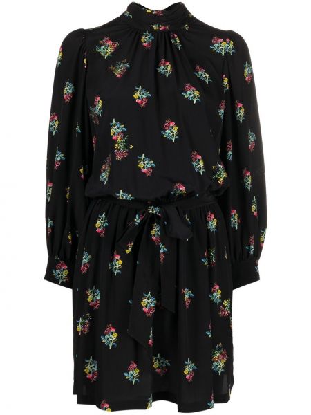 Trykt floral silke dress Zadig&voltaire svart