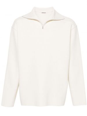 Пуловер с цип Auralee бяло