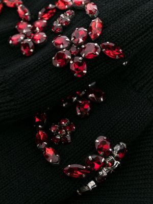 Dzianinowe skarpety z kryształkami Simone Rocha czarne