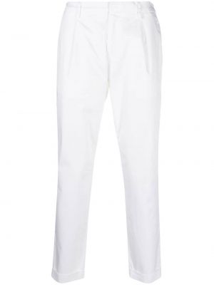 Плисирани прав панталон Fay бяло