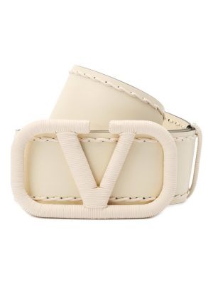 Кожаный ремень Valentino белый