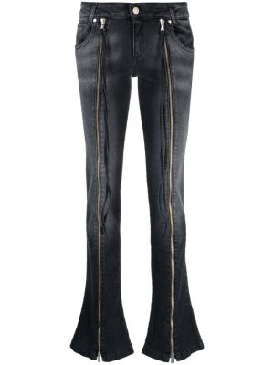 Bootcut džínsy na zips Blumarine čierna