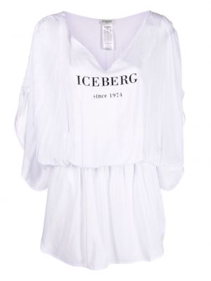 Obleka s potiskom Iceberg bela