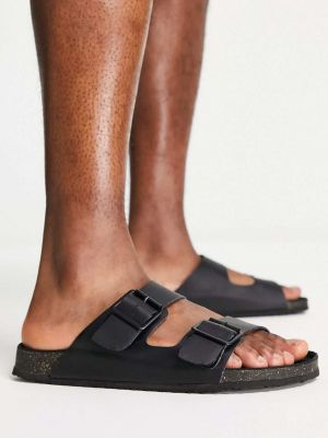 Черные сандалии с пряжкой ASOS DESIGN