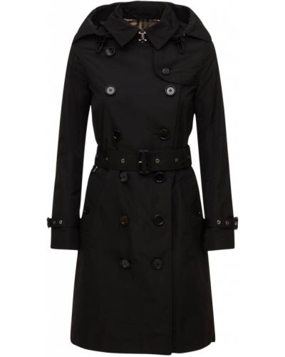 Палто с качулка Burberry черно