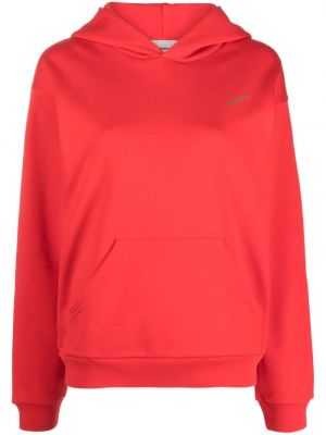 Pamučna hoodie s kapuljačom s printom Coperni crvena