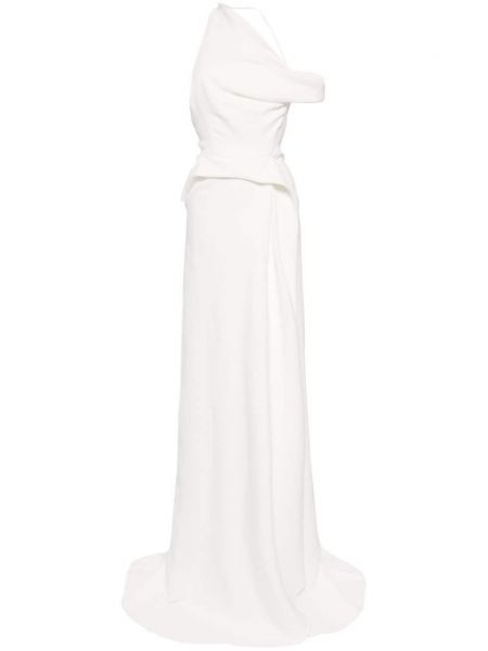 Robe à une épaule drapé Maticevski blanc