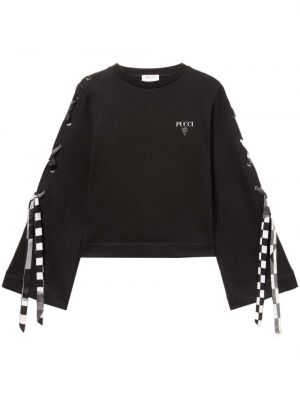 Spitzen sweatshirt aus baumwoll mit print Pucci
