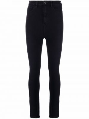 Skinny fit-jeans med hög midja Emporio Armani svart