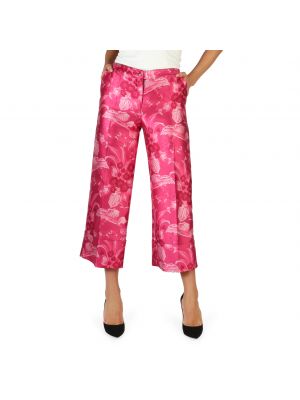 Květinové hedvábné kalhoty Fontana 2.0 - růžová