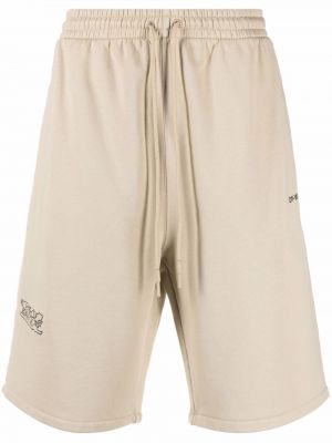 Abstrakt tryck sportshorts Off-white vit