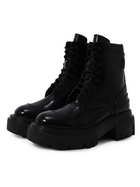 Кожаные ботинки Msgm черные