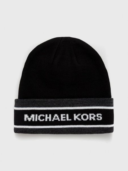 Dzianinowa czapka Michael Kors czarna