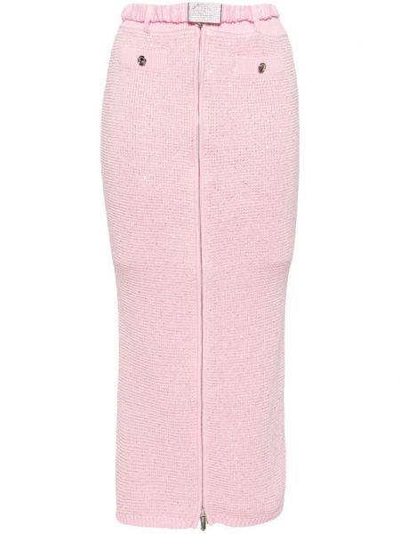 Midi suknja Alessandra Rich ružičasta