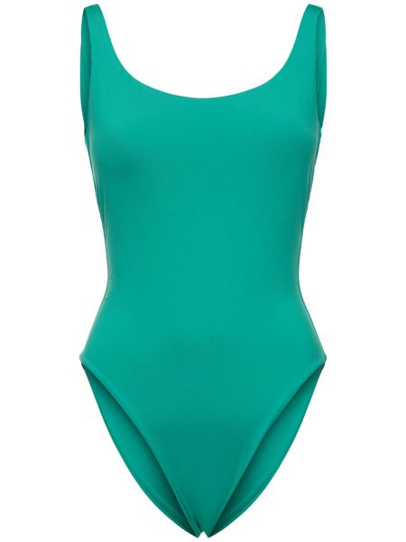 Jednodílné plavky jersey Max Mara zelené