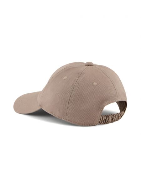 Medvilninis siuvinėtas kepurė su snapeliu Emporio Armani ruda