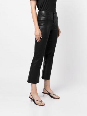 Zvonové džíny s vysokým pasem L'agence černé
