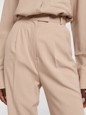 Pantalon à rayures The Frankie Shop beige