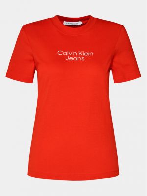 Majica Calvin Klein Jeans crvena