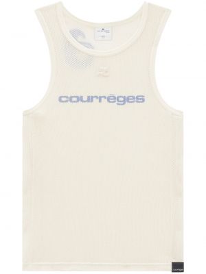 Tanktop i mesh Courreges hvid