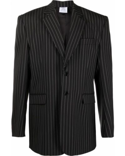 Stripete lang blazer Vetements svart