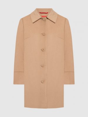 Шерстяное пальто Max & Co коричневое