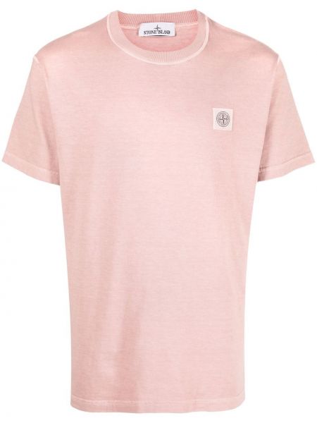 Bomull t-skjorte Stone Island rosa