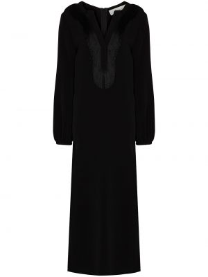Vestido de cóctel con flecos Silvia Tcherassi negro