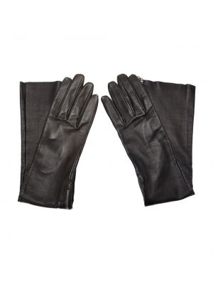Δερμάτινα γάντια Chanel Pre-owned μαύρο