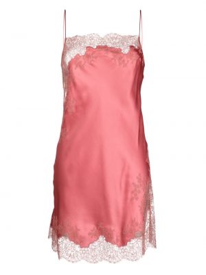 Φόρεμα με δαντέλα Carine Gilson ροζ