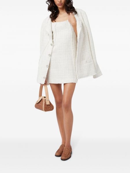 Sukienka mini tweedowa Gcds biała