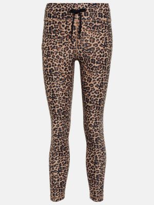 Leopardí sportovní kalhoty s potiskem The Upside hnědé