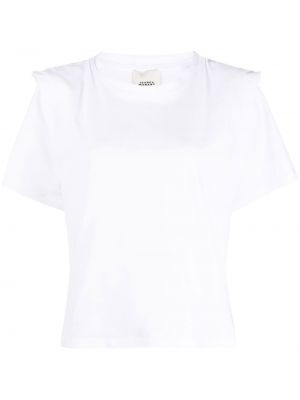 T-shirt pieghettato Isabel Marant bianco