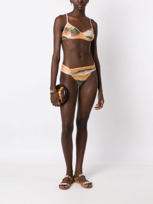 Bikini à imprimé à motifs abstraits Lygia & Nanny orange
