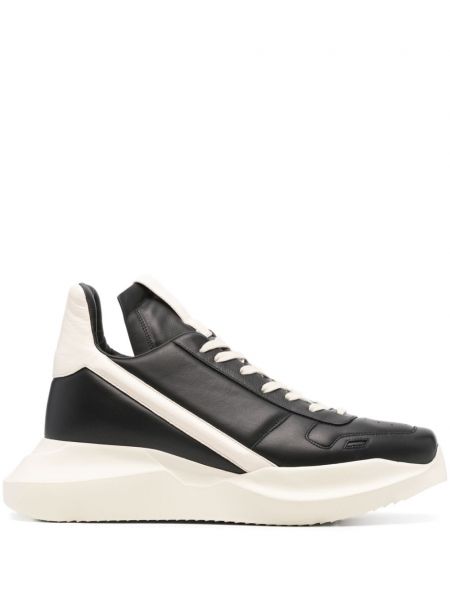 Deri sneaker Rick Owens siyah