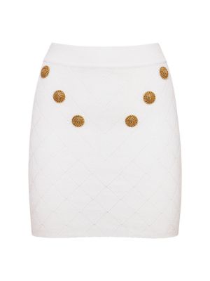 Mini sukně s knoflíky Balmain bílé