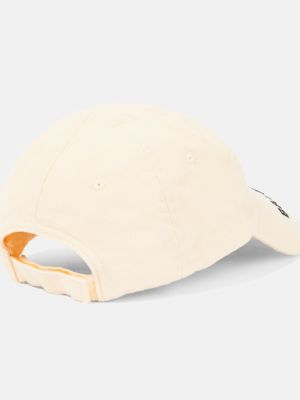 Medvilninis kepurė su snapeliu Balenciaga balta