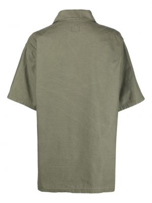 Bavlněná košile s knoflíky Needles zelená