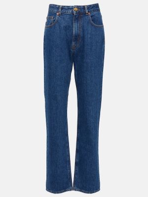 Straight fit džíny s vysokým pasem Blazã© Milano modré
