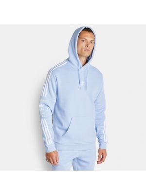 Hoodie en polaire en coton Adidas bleu