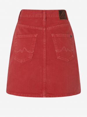 Džínová sukně Pepe Jeans červené