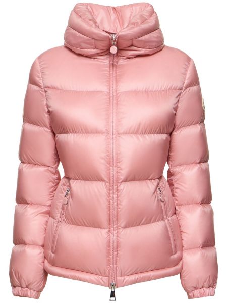 Kort jacka i nylon Moncler rosa