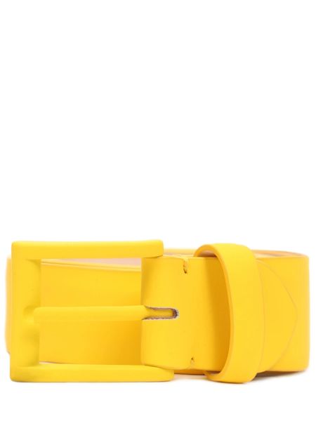 Желтый кожаный ремень Maison Margiela
